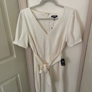 White Express Tie Dress